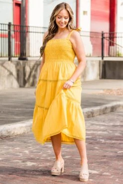 Sweetly Stunning Dress, Honey -Chic Soul Store SweetlyStunningDress Honey 4