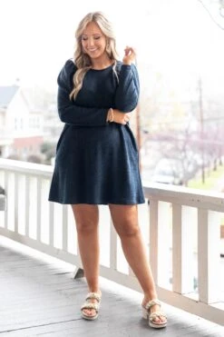 Swing My Way Dress, Navy 18 Swing My Way Dress, Navy -Chic Soul Store SwingMyWayDress Navy 1083