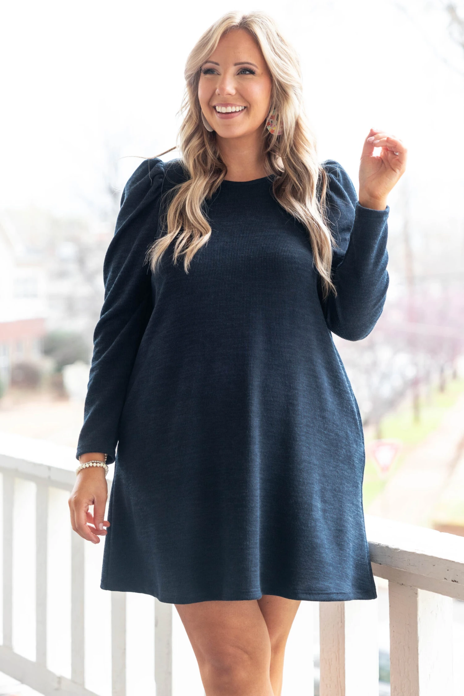 Swing My Way Dress, Navy 4 Swing My Way Dress, Navy - Image 2