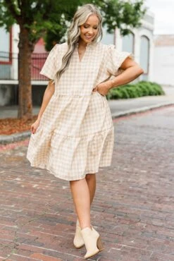 Swing Of Things Dress, Taupe 12 Swing Of Things Dress, Taupe -Chic Soul Store SwingOfThingsDress Taupe 7