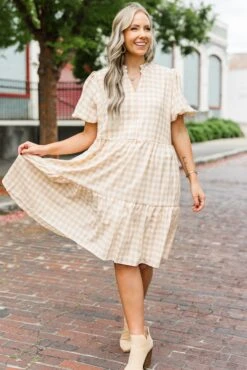 Swing Of Things Dress, Taupe 11 Swing Of Things Dress, Taupe -Chic Soul Store SwingOfThingsDress Taupe 8