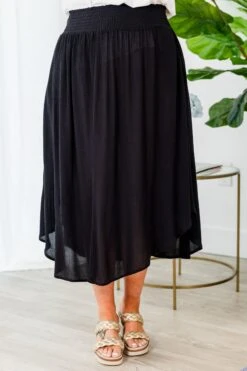 Switching It Up Midi Skirt, Black -Chic Soul Store SwitchingItUpMidiSkirt Black 3