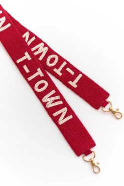 T-Town Beaded Purse Strap, Red White