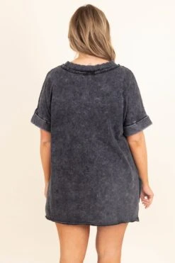 Taking A Dip Top, Blue-Grey Mineral Wash -Chic Soul Store TakingADipTop Blue GreyMineralWash 9104
