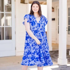 Talk About Beauty Dress, Blue -Chic Soul Store TalkAboutBeautyDress Blue