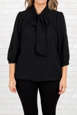 Talk Nice To Me Top, Black -Chic Soul Store TalkNiceToMeTop Black 2