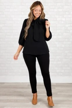 Talk Nice To Me Top, Black -Chic Soul Store TalkNiceToMeTop Black 5