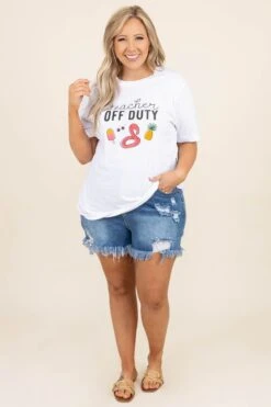 Teacher Off Duty Tee, White -Chic Soul Store TeacherOffDutyTee White 8149 015be7dc 30df 4f93 b11b 864a816f79a0