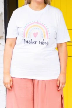 Teacher Vibes Tee, Solid White Triblend -Chic Soul Store TeacherVibesTee SolidWhiteTriblend 2