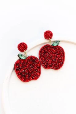 Teacher's Favorite Fruit Earrings, Red