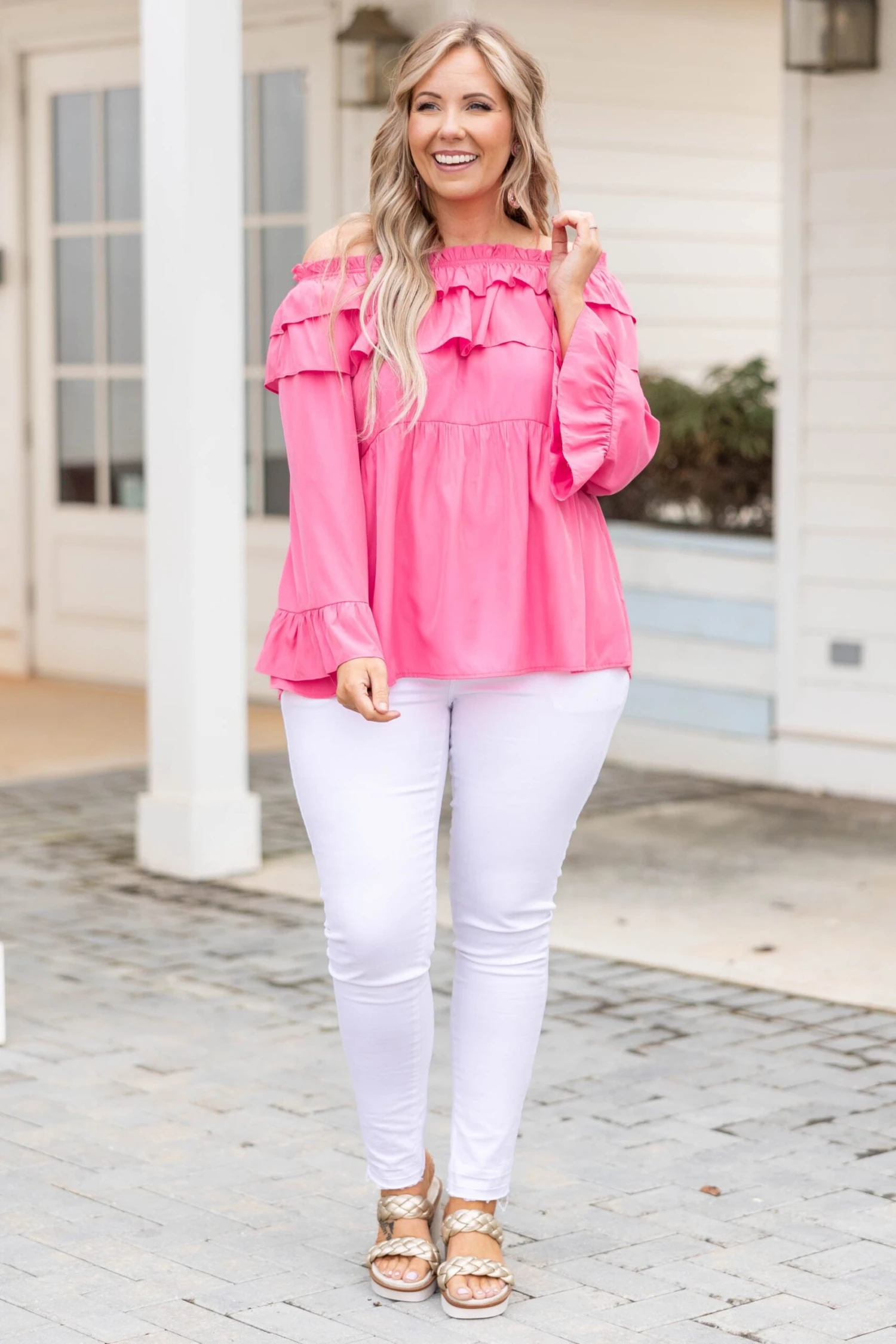 Tell Me Tell Me Top, Fuchsia 4 Tell Me Tell Me Top, Fuchsia - Image 2