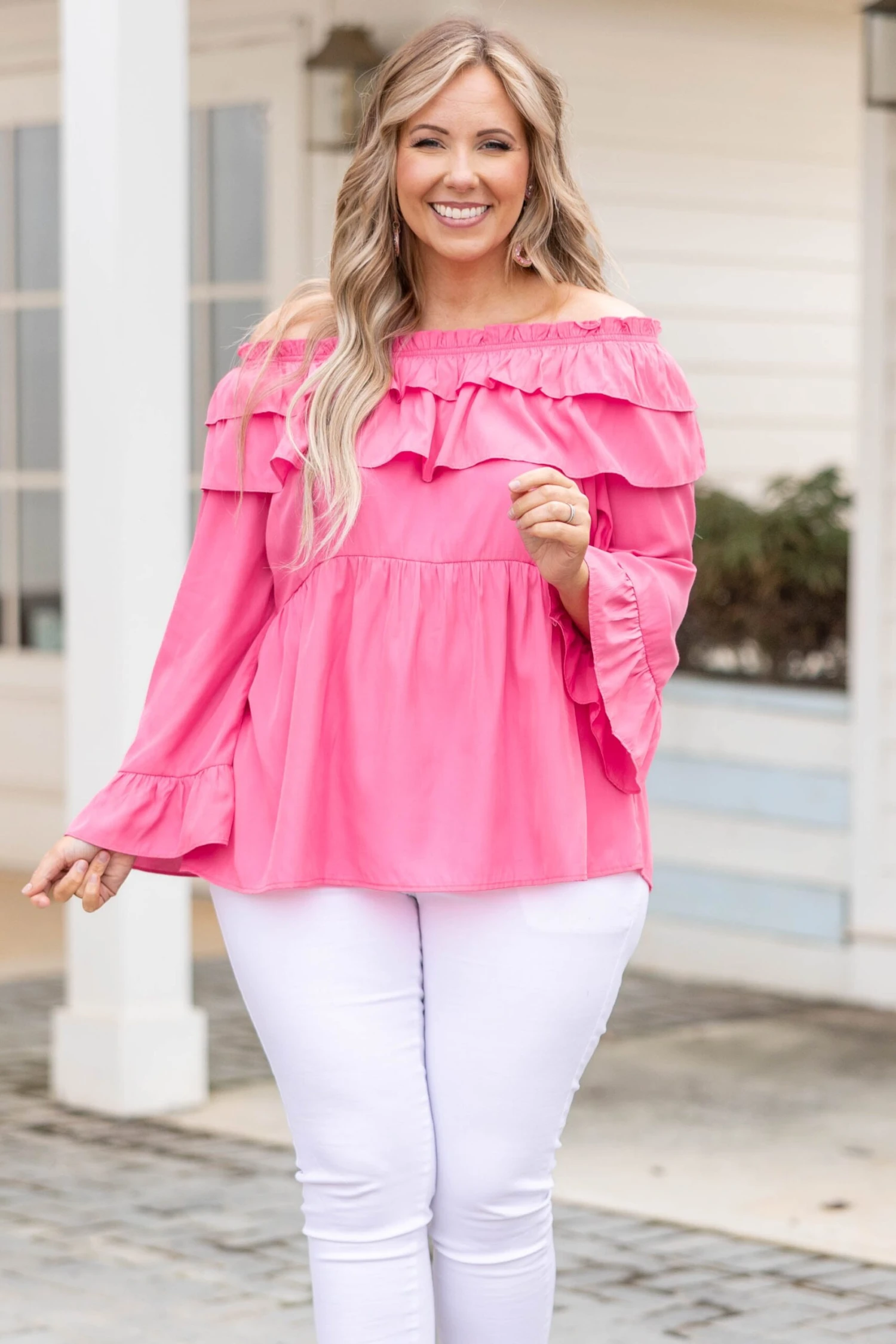 Tell Me Tell Me Top, Fuchsia 3 Tell Me Tell Me Top, Fuchsia