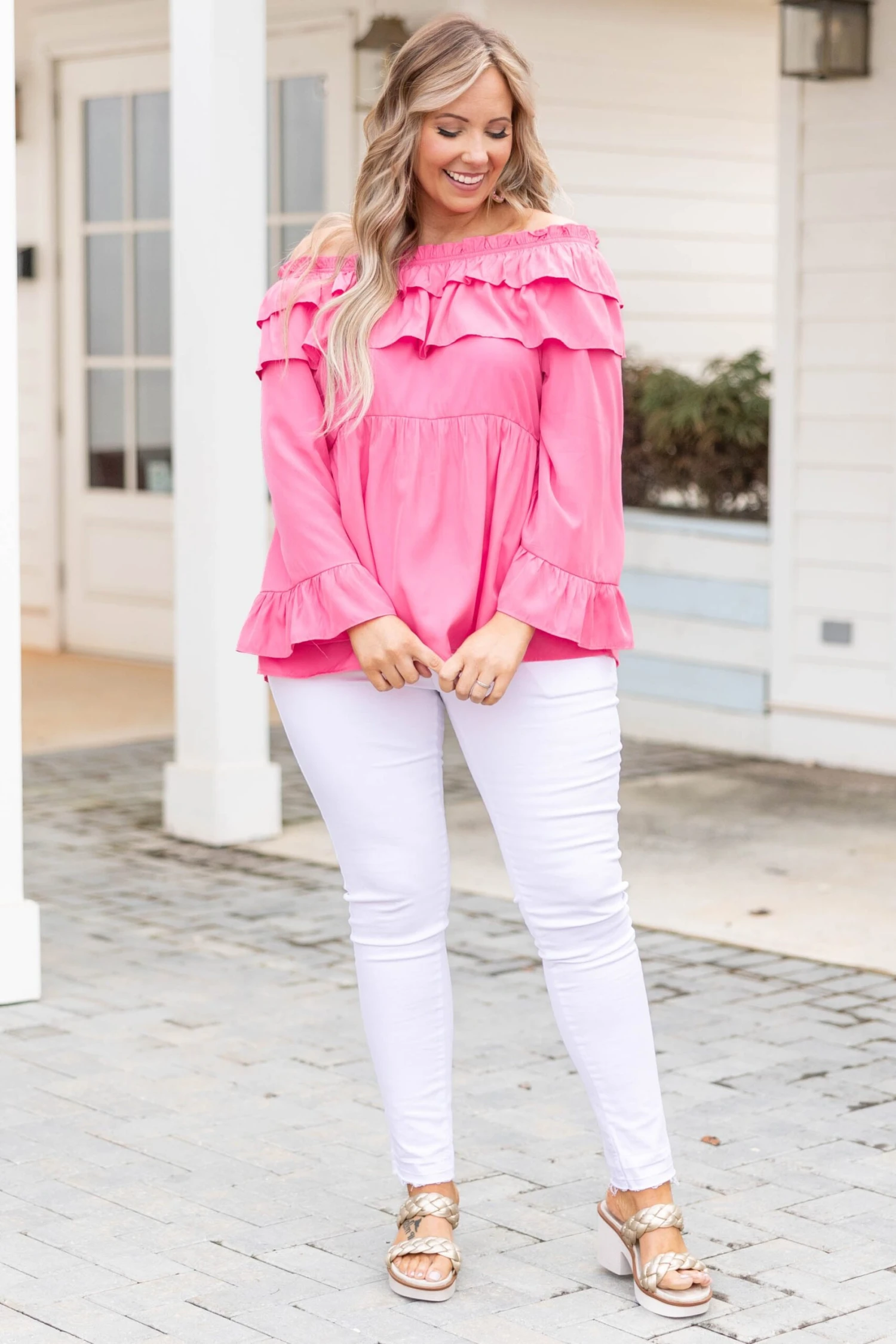 Tell Me Tell Me Top, Fuchsia 5 Tell Me Tell Me Top, Fuchsia - Image 3