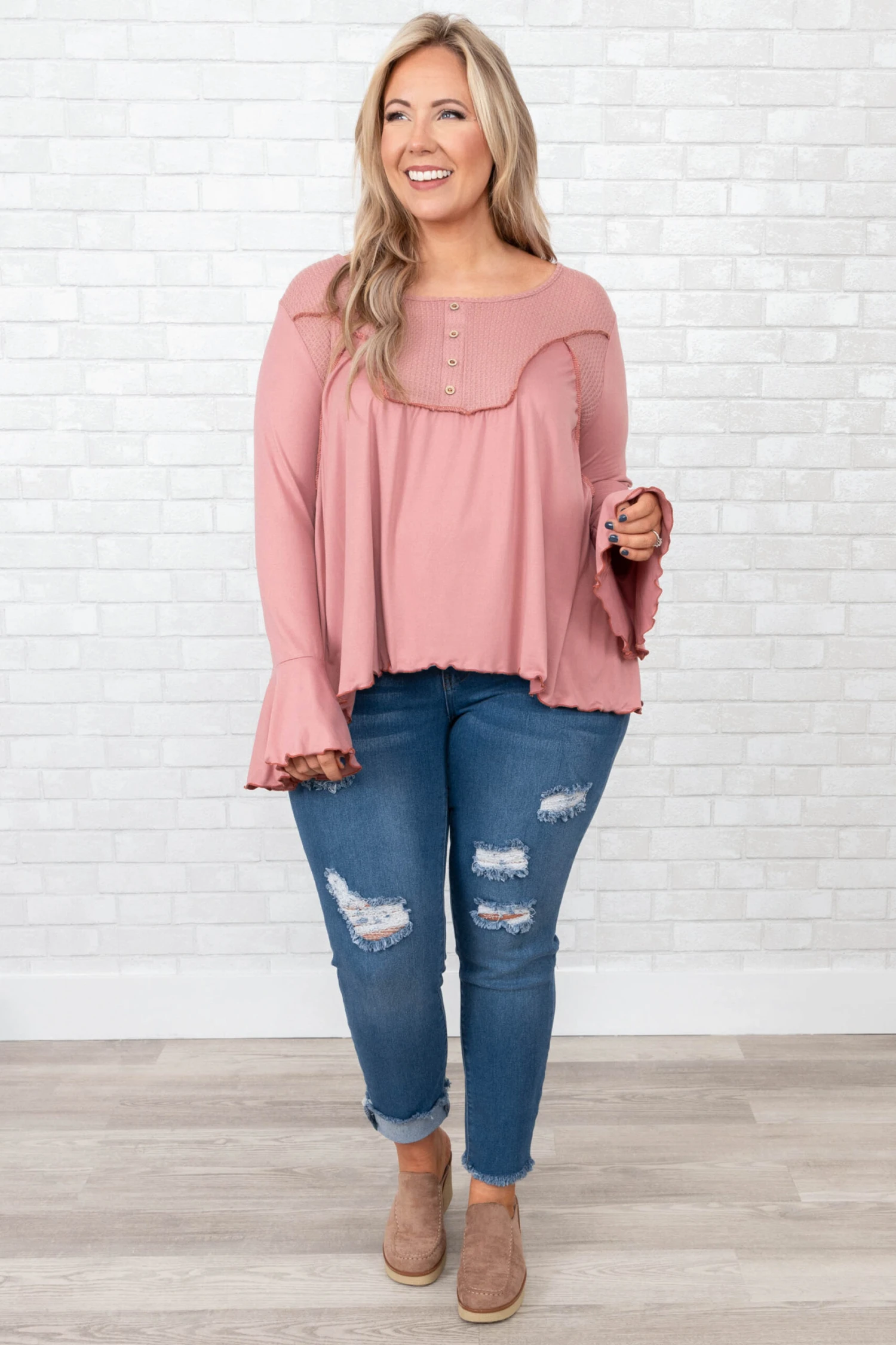 Tell The Real Story Top, Mauve 4 Tell The Real Story Top, Mauve - Image 2