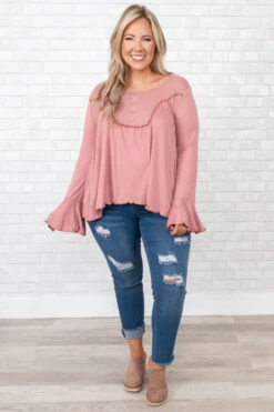 Tell The Real Story Top, Mauve 10 Tell The Real Story Top, Mauve -Chic Soul Store TellTheRealStoryTop Mauve 0002