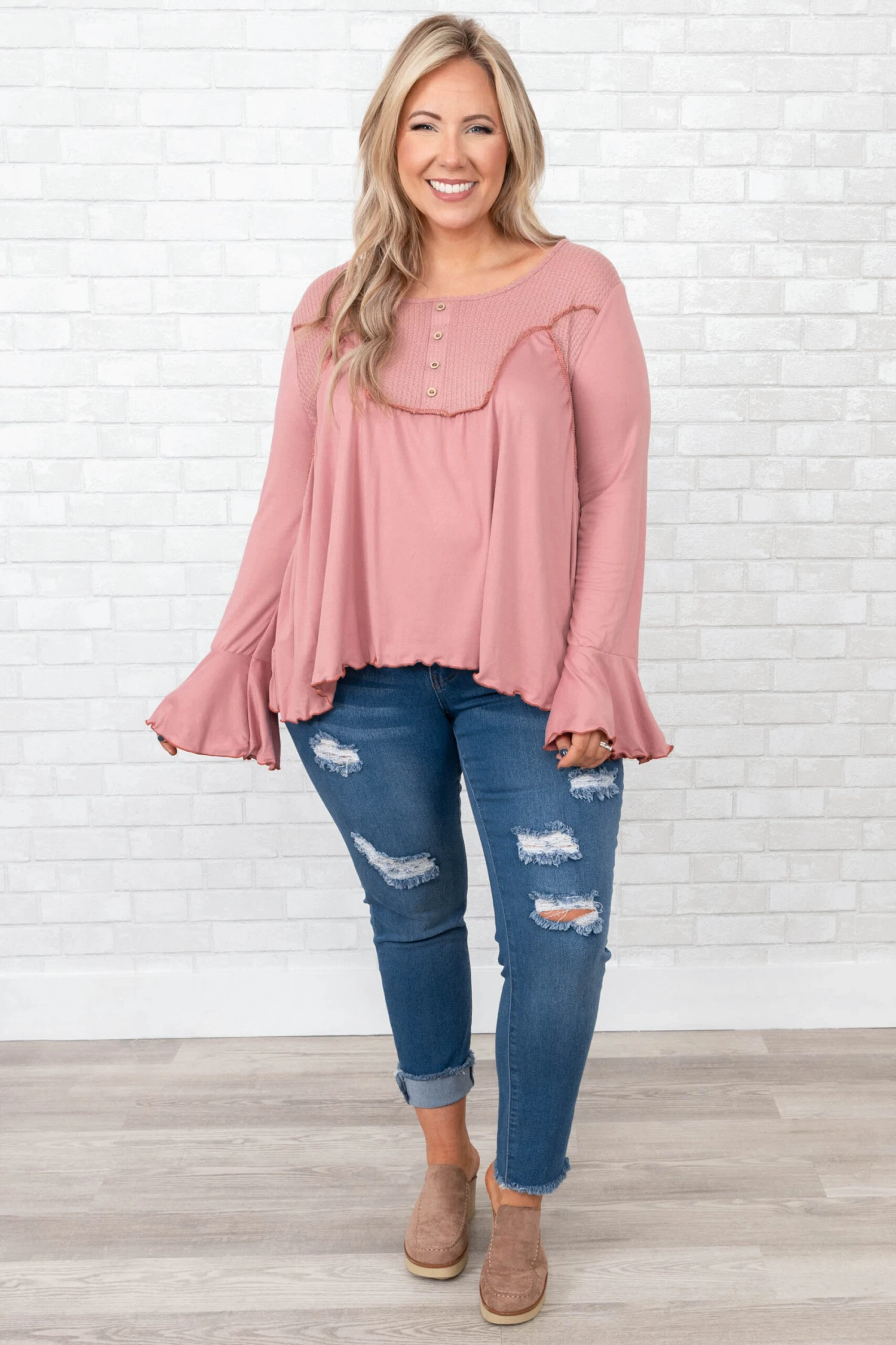 Tell The Real Story Top, Mauve 5 Tell The Real Story Top, Mauve - Image 3