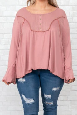 Tell The Real Story Top, Mauve 11 Tell The Real Story Top, Mauve -Chic Soul Store TellTheRealStoryTop Mauve 9998