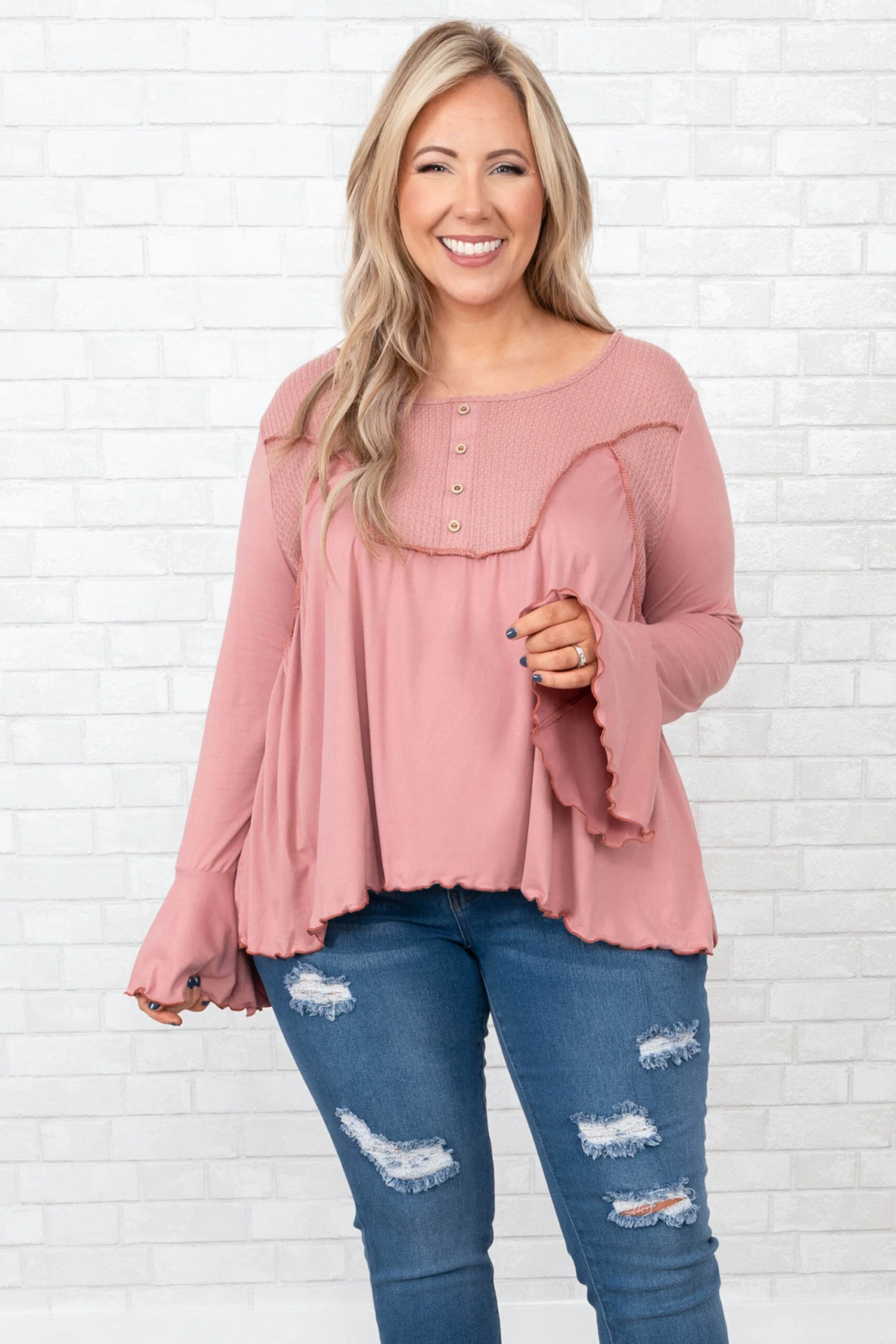 Tell The Real Story Top, Mauve 3 Tell The Real Story Top, Mauve