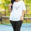 Tennis Club Tee, White -Chic Soul Store TennisClubTee White 3