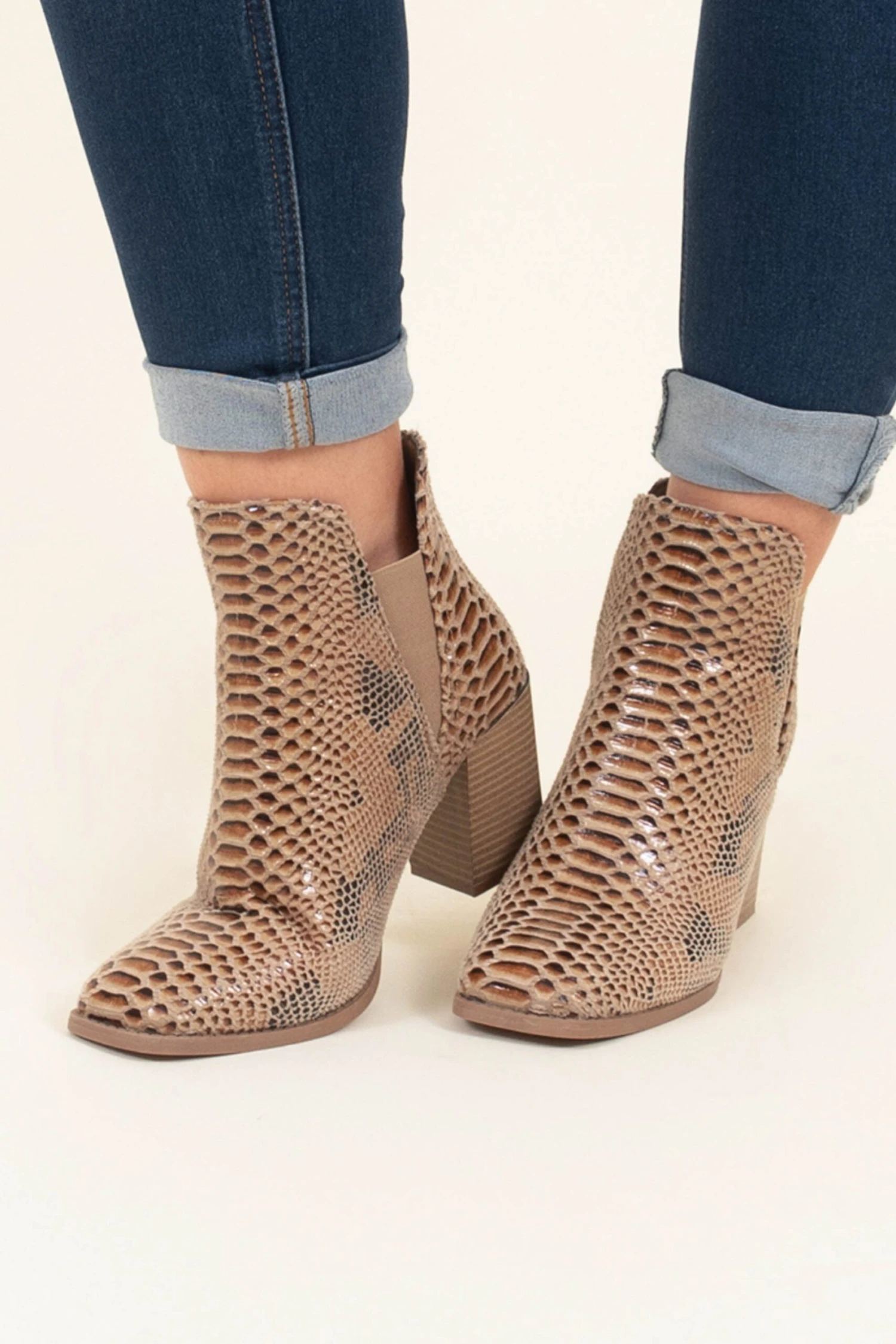 That's So Diva Booties, Taupe 3 That's So Diva Booties, Taupe