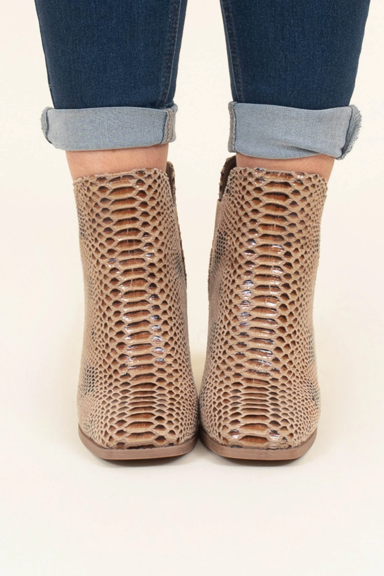That's So Diva Booties, Taupe 5 That's So Diva Booties, Taupe - Image 3