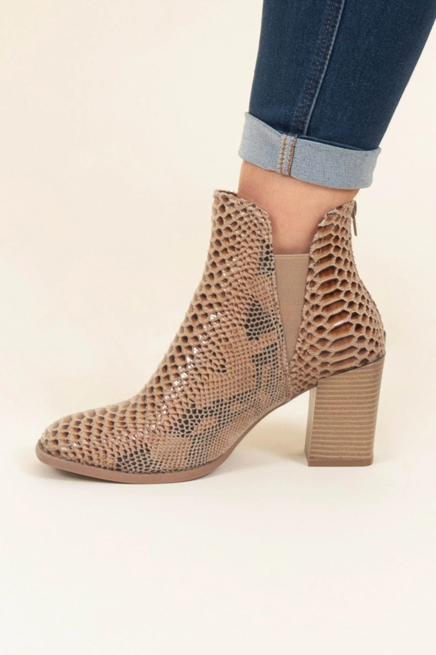 That's So Diva Booties, Taupe 6 That's So Diva Booties, Taupe - Image 4