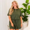 The Best Attitude Romper, Army Green -Chic Soul Store TheBestAttitudeRomper ArmyGreen