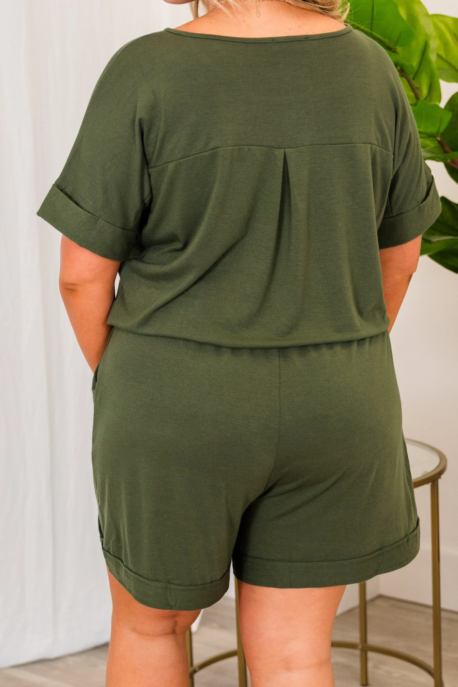 The Best Attitude Romper, Army Green 8 The Best Attitude Romper, Army Green - Image 6