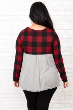 The Big Get Together Top, Black-Red -Chic Soul Store TheBigGetTogetherTop Black Red 9902