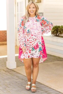 The Identical Dress, Rose-Fuchsia -Chic Soul Store TheIdenticalDress Rose Fuchsia 8583