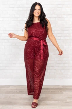 The Less You Know Jumpsuit, Wine -Chic Soul Store TheLessYouKnowJumpsuit Wine 9842