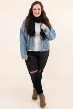 The Magic Of Winter Scarf, Black -Chic Soul Store TheMagicOfWinterScarf Black 3