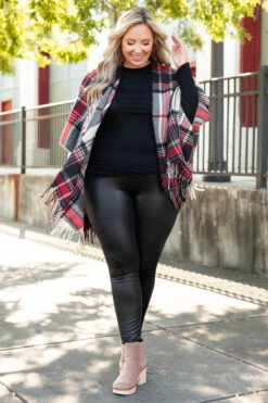 The Overlook Poncho, Red -Chic Soul Store TheOverlookPoncho Red 4