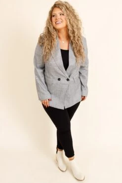 The Pollock Blazer, Gray -Chic Soul Store ThePollockBlazer Gray 2