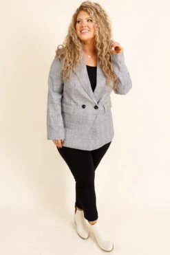 The Pollock Blazer, Gray -Chic Soul Store ThePollockBlazer Gray 3