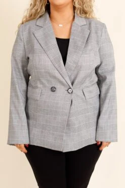 The Pollock Blazer, Gray -Chic Soul Store ThePollockBlazer Gray 4