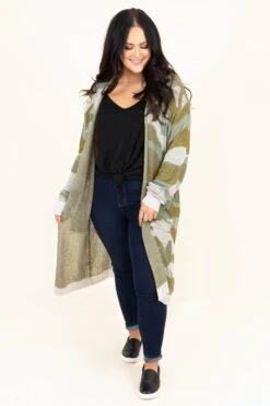 The Right Moment Cardigan, Olive -Chic Soul Store TheRightMomentCardigan Olive 0751