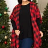 The Strength I Can Give Poncho, Red -Chic Soul Store TheStrengthICanGivePoncho Red 7185
