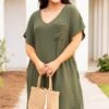 The Sunshine Awaits Dress, Olive -Chic Soul Store TheSunshineAwaitsDress Olive 5