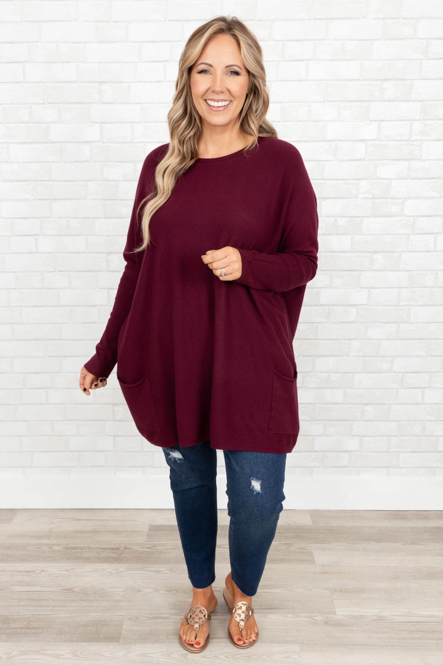 The Thrill Of The Day Sweater, Mulberry 5 The Thrill Of The Day Sweater, Mulberry - Image 3