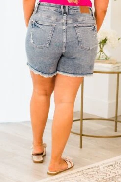 Judy Blue: The Truth Unfolds Shorts, Medium Wash -Chic Soul Store TheTruthUnfoldsShorts MediumWash 4