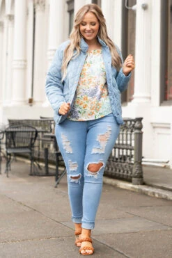 The Way We Were Jacket, Denim -Chic Soul Store TheWayWeWereJacket Denim 9949