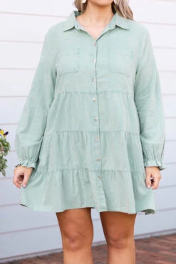 There I Was Dress, Washed Seafoam -Chic Soul Store ThereIWasDress WashedSeafoam 0251