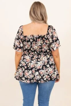 Think Positive Top, Black/Taupe 11 Think Positive Top, Black/Taupe -Chic Soul Store ThinkPositiveTop Black Taupe 9975