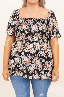 Think Positive Top, Black/Taupe 10 Think Positive Top, Black/Taupe -Chic Soul Store ThinkPositiveTop Black Taupe 9976