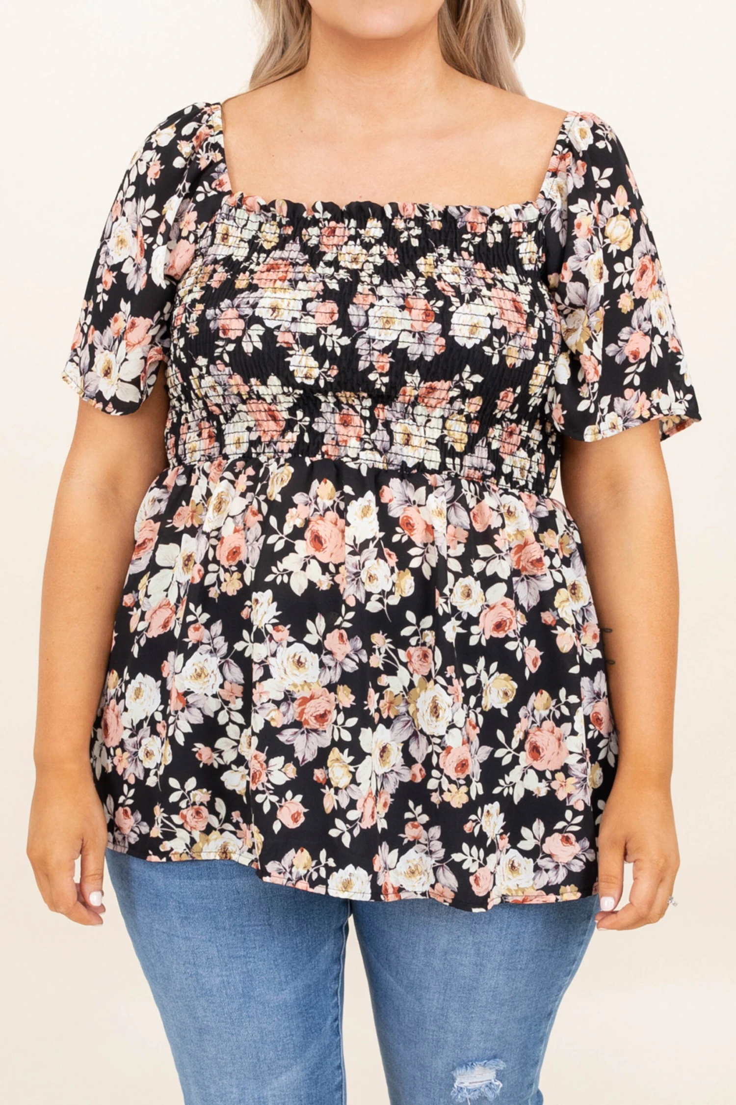 Think Positive Top, Black/Taupe 6 Think Positive Top, Black/Taupe - Image 4