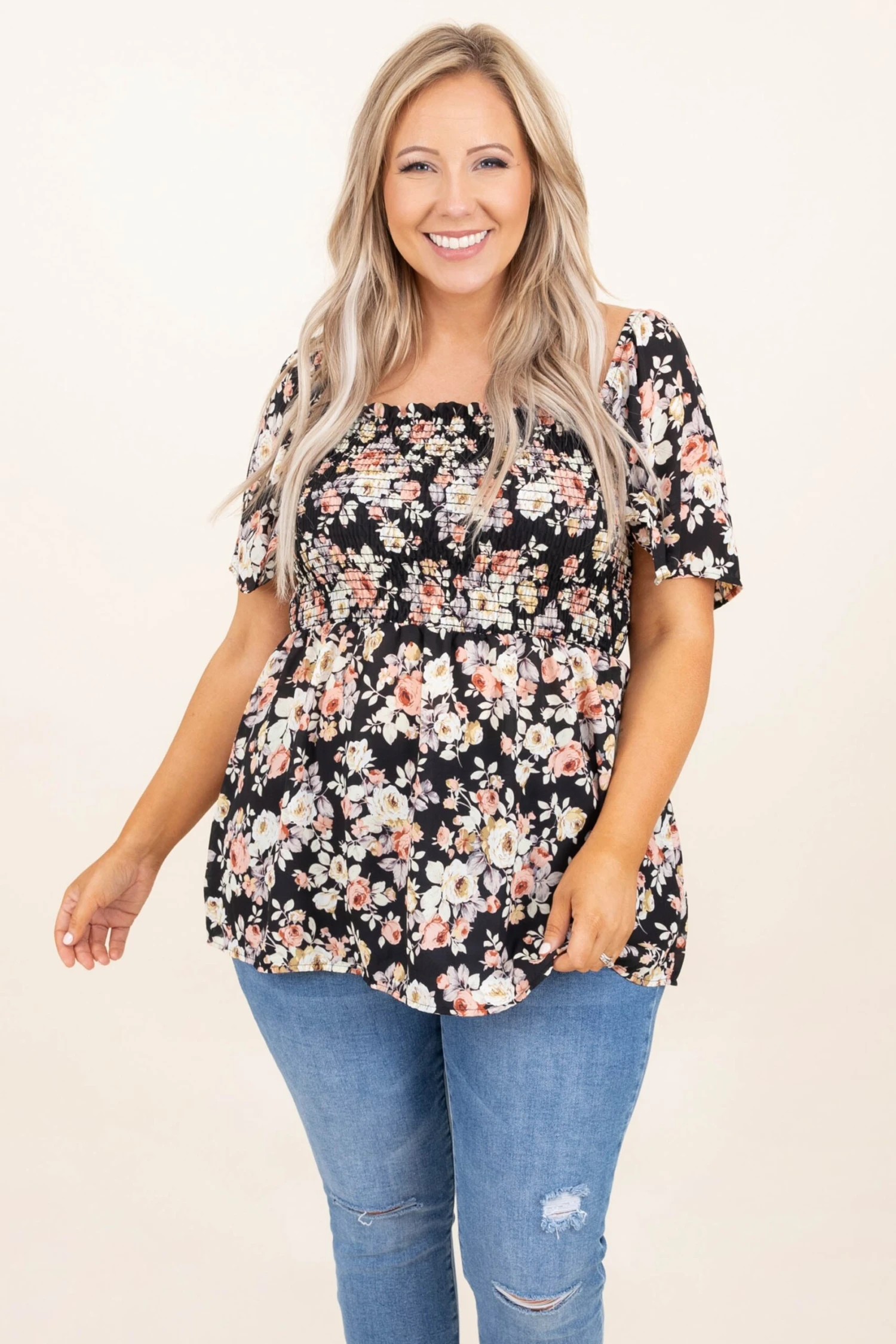 Think Positive Top, Black/Taupe 3 Think Positive Top, Black/Taupe