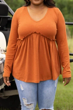 Thinking Of Our Place Top, Rust -Chic Soul Store ThinkingOfOurPlaceTop Rust