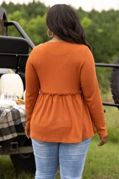 Thinking Of Our Place Top, Rust -Chic Soul Store ThinkingOfOurPlaceTop Rust 3648