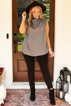 This Is For Us Blouse, Charcoal 10 This Is For Us Blouse, Charcoal -Chic Soul Store ThisIsForUsBlouse Charcoal 6